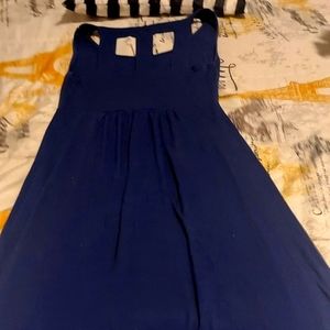 Blue sleeveless dress